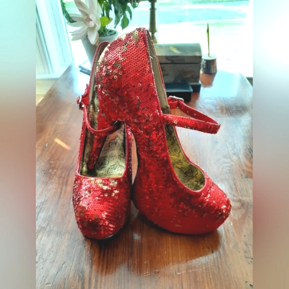 Women's Bordello TEEZE 5.75" Sequined Heels Size 8